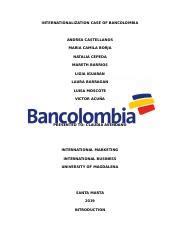 Analisis Marketing Bancolombia ensayos y trabajos de.